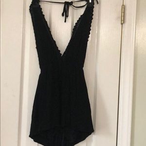 Kendall & Kylie Black Lace Halter Top